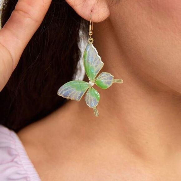 Butterfly drop earrings N829 - Picture 1 of 4